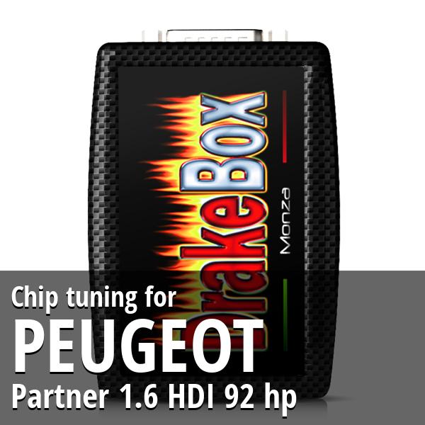 Chip tuning Peugeot Partner 1.6 HDI 92 hp